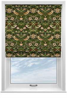 William Morris Strawberry Thief, Nettle - Roman Blind